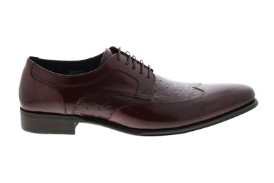 

Carrucci KS099-712 Мужские красные кожаные оксфорды и туфли на шнуровке с крыльями и броги, Красный, Carrucci KS099-712