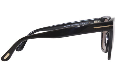 TOM FORD TOM FORD SELBY TF952 01D SUNGLASSES WOMEN'S SHINY BLACK/POLARIZED SMOKE 55MM