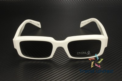 Pre-owned Prada Pr 27zs 17k08z Black Talc Dark Grey 54 Mm Men's Sunglasses In Gray