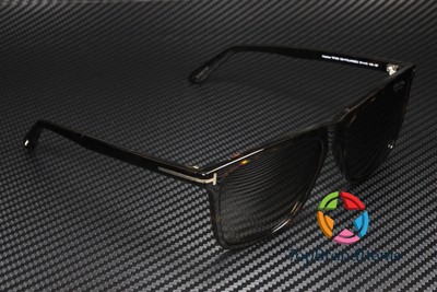 Pre-owned Tom Ford Fletcher Ft0832 52h Havana Brown Polarized Plastic 57 Men's Sunglasses