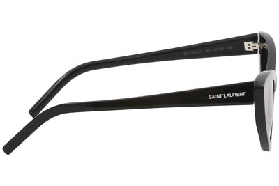 Pre-owned Saint Laurent Lily Sl213 Sl/213 001 Sunglasses Women's Black/grey Lenses Cat Eye In Gray
