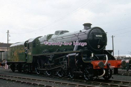 pu2754 - Lancs - Engine No.44932 at Carnforth Shed, c1974 - photograph 6x4