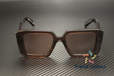 Pre-owned Prada Pr 23ys 17o60b Brown Transparent Light Brown 51 Mm Women's Sunglasses