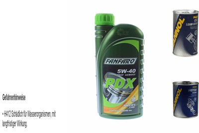 1L Olio Motore fanfaro Pdx 5W-40 1x mannol Perdita Additivo + Motor Flush
