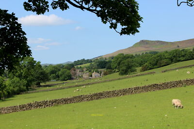 Photo 6x4 View towards Eastby Looking west oner pastures towards the vill c2018