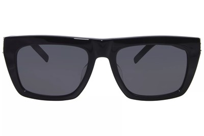Pre-owned Saint Laurent Yves  Sl-m131-f-001 Black Sunglasses