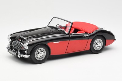 08141KR Austin Healey 3000 Mk I Spider Black Red Kyosho 1/18