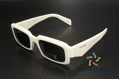 Pre-owned Prada Pr 27zs 17k08z Black Talc Dark Grey 54 Mm Men's Sunglasses In Gray