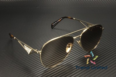 Pre-owned Prada Pr 73zs Zvn3d0 Pale Gold Brown Gradient Light Grey 61mm Women's Sunglasses In Light Brown Gradient Light Grey