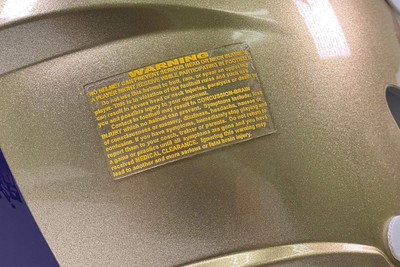 Warning Label Decal For Football Helmets