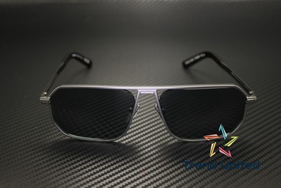 Pre-owned Prada Pr A53s 7cq09t Matte Gunmetal Dark Grey 59 Mm Men's Sunglasses In Gray