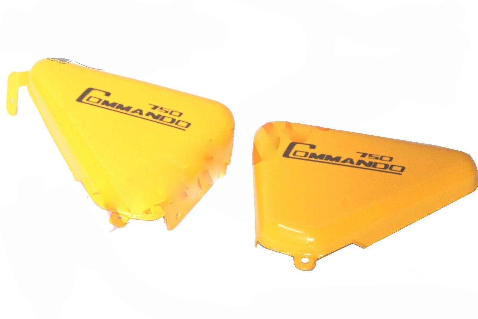 For Norton Commando 750 Tool Box Oil Tank Side Panel Steel Yellow Painted  