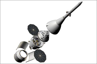 Poster, Many Sizes; Exploded View Of Nasa'S Orion Spacecraft In Its Launch Confi