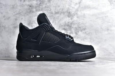 Nike Air Jordan 4 Men's Black Cat suede Retro Basketball shoes
