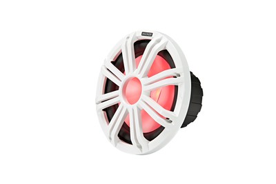 Kicker KMG10 10-Inch (25cm) Grille for KM10 and KMF10 Subwoofer, LED, White