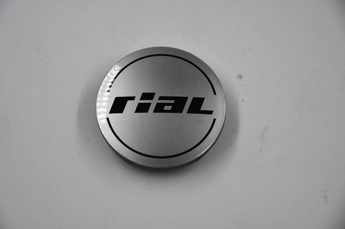 Rial Gloss Silver/Black Logo Wheel Center Cap Hub Cap N23(RI) 2.375