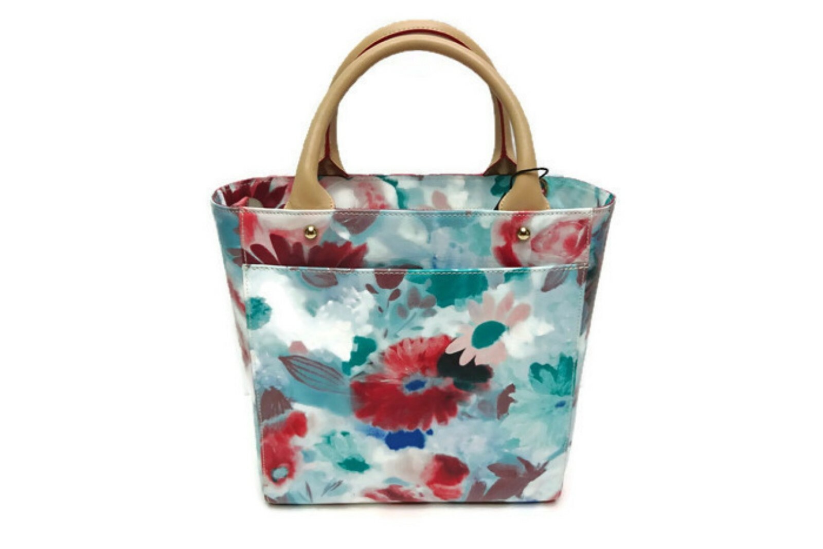 Brahmin Harrison Carryall Tote, Leather, Floral Tourquoise Margaux