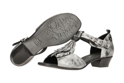 CHARME CHARME SCHUHE 0762 GRAU DAMEN SANDALE SANDALETTEN 0762-02 NEU