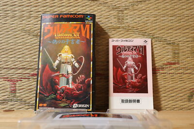 Ultima 6 VI w/box manual Nintendo Super Famicom SFC Very Good Condition!