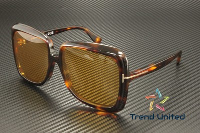 TOM FORD TOM FORD FT1156 52E ACETATE DARK HAVANA BROWN 59 MM WOMEN'S SUNGLASSES