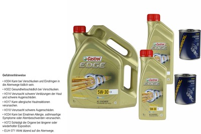 7L Olio Motore castrol edge 5W-30 C3 2x mannol Motore Flush Additivo
