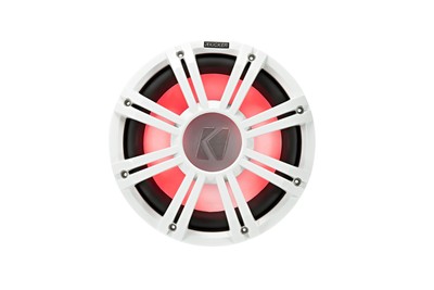 Kicker KMG10 10-Inch (25cm) Grille for KM10 and KMF10 Subwoofer, LED, White