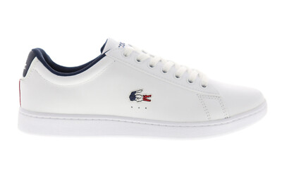 Lacoste Carnaby Evo Tri1 SMA Мужские Белые Кожаные Кроссовки Lifestyle Обувь