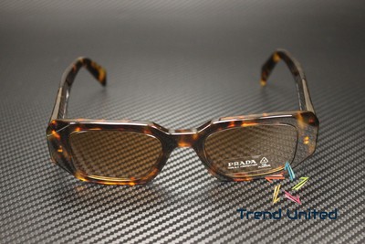 Pre-owned Prada Pr 17ws Vau2z1 Honey Tortoise Dark Brown 49 Mm Women's Sunglasses