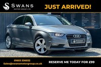 2016 Audi A3 1.6 TDI Sport Saloon 4dr Diesel S Tronic Euro 6 (s/s) (Nav) (110 ps