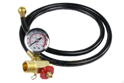 Air Tank Assembly Kit 4 ft Hose 0-200 PSI Gauge 1/4" NPT Tire Chuck GRIP 10351