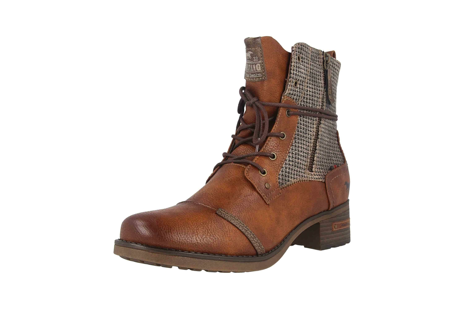 MUSTANG SHOES MUSTANG SHOES STIEFELETTEN 1229-510-307 DAMENSCHUHE ÜBERGRÖSSEN BRAUN