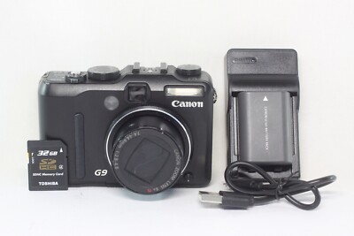AS IS Canon PowerShot G9 12.1 MP Compact Digital Camera Black w/ Battery Charger