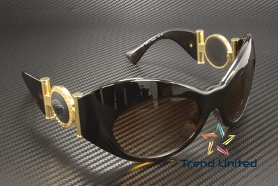 Pre-owned Versace Ve4462 108 13 Havana Brown Gradient 58 Mm Women's Sunglasses