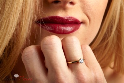 Pre-owned Pucci 1.50 Round Synthetic Moissanite Engagement Wedding Promise Ring 14k Yellow Gold In White/colorless
