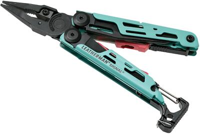 Leatherman Signal Pocket Friendly 19 in 1 Lightweight Multitool, Aqua/Black