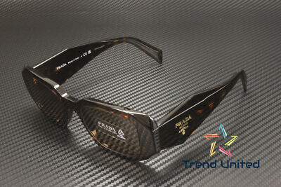 Pre-owned Prada Pr 17ws 2au8c1 Tortoise Brown 49 Mm Women's Sunglasses