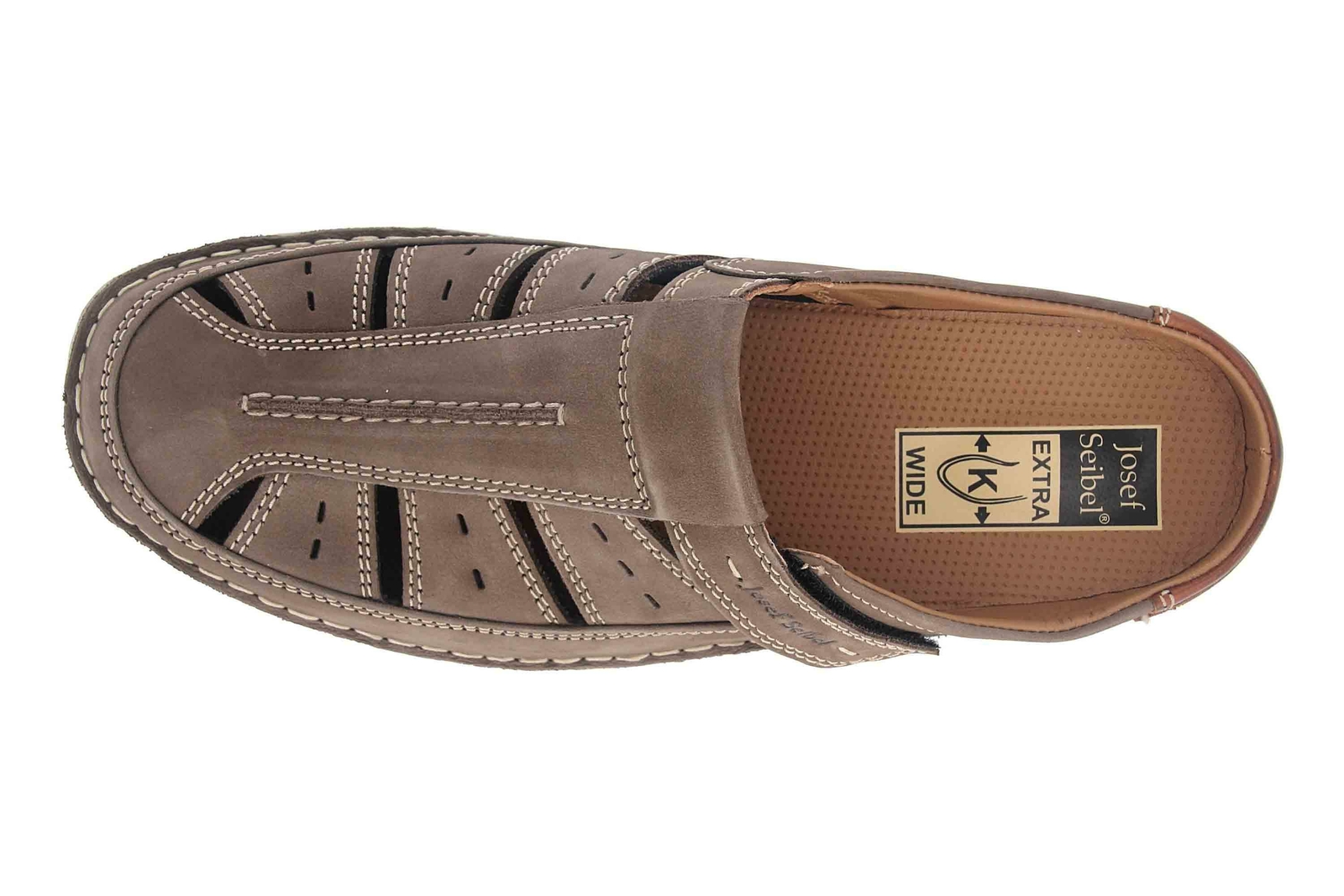 JOSEF SEIBEL JOSEF SEIBEL PANTOLETTEN ANVERS 76 HERRENSCHUHE ÜBERGRÖSSEN GRAU