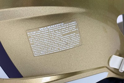 Warning Label Decal For Football Helmets