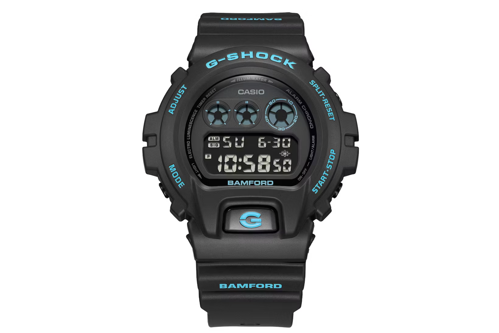 Pre-owned Casio G-shock X Bamford Signature Blue Limited Edition Men's Watch Dw-6900bwd-1