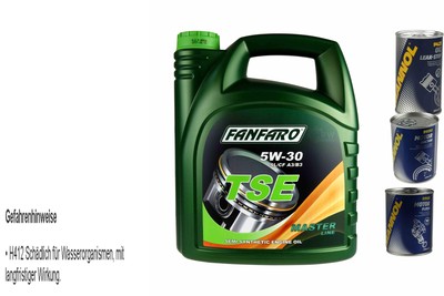 4L Olio Motore fanfaro Tse 5W-30 1xLeak-Stop + Motor Doctor Flush