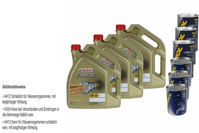 15L Olio Motore Castrol EDGE Titanium FST 5W-30 LL 3xLeak-Stop+Motor Doctor