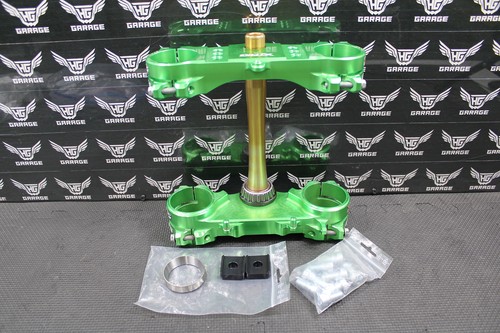 19-24 KAWASAKI KX450 KX450F XTRIG ROCS TRIPLE CLAMPS GREEN 23MM TREE STEM CLAMP