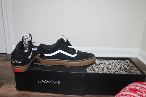 Pre-owned Vans Size 10 -  Golf Wang X Old Skool Pro S In Green