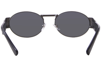 Pre-owned Versace Ve2264 10016g Sunglasses Men's Matte Gunmetal/grey Mirror Silver 56mm In Gray
