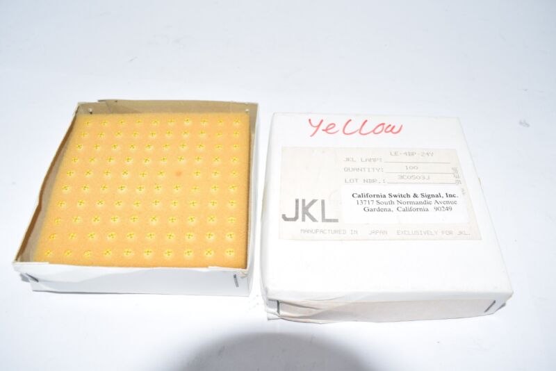 Pack of 99 NEW JKL LE-4BP-24Y Yellow Indicator Light Bulb 