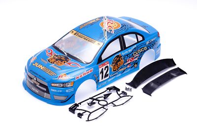 RC CAR KAROSSERIE 1:10 ''MITSUBISHI'' DRIFT IN BLAU FÜR TAMIYA TT01 TT02 # HX025B