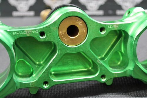 19-24 KAWASAKI KX450 KX450F XTRIG ROCS TRIPLE CLAMPS GREEN 23MM TREE STEM CLAMP