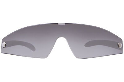 Pre-owned Versace Ve2265 100011 Sunglasses Silver/grey 140mm W/extra Interchangeable Lens In Gray