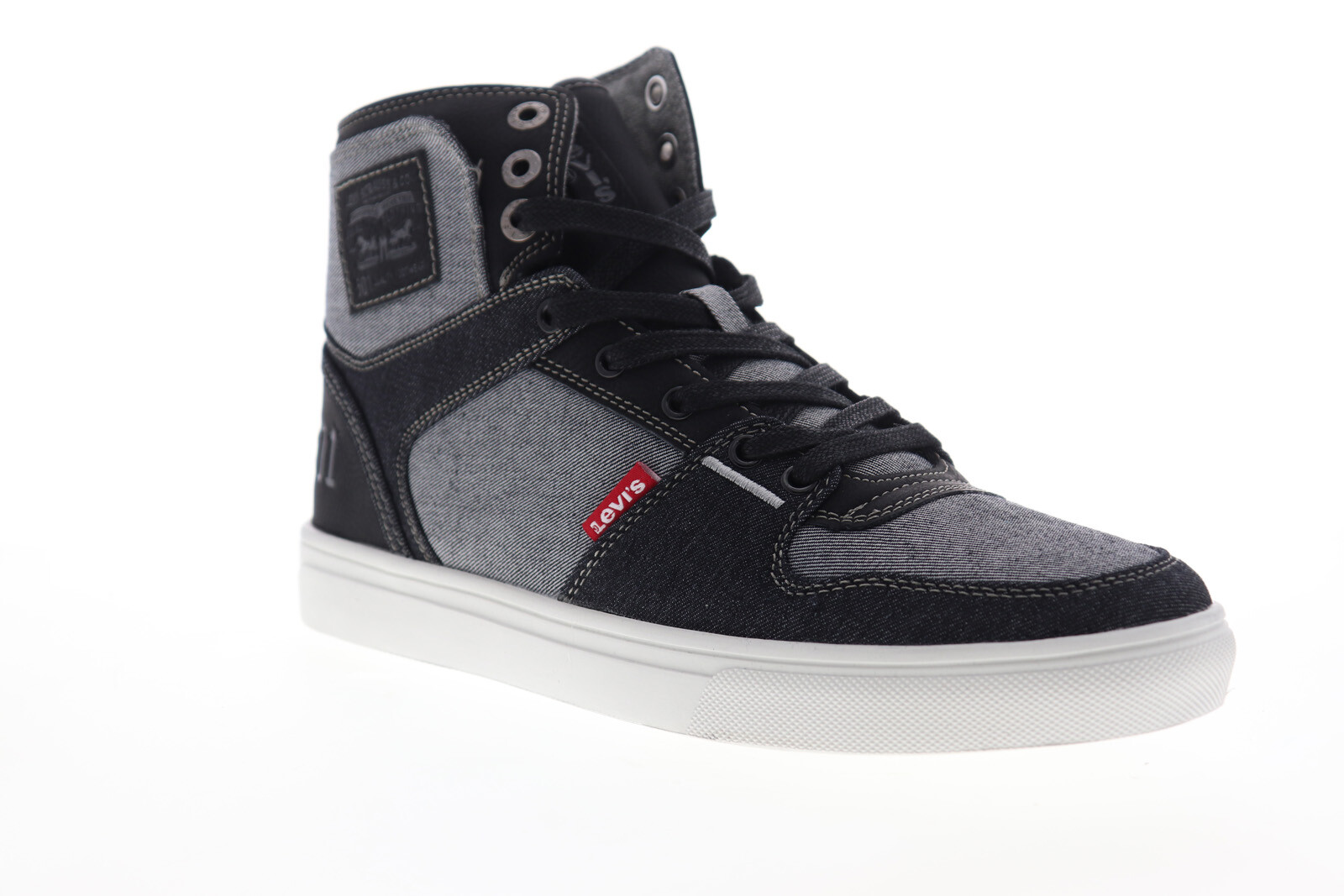 levi's black high top shoes