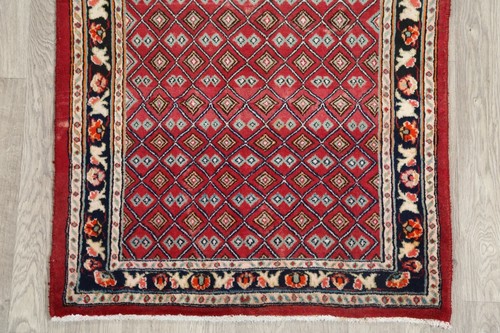 All Over Vintage Persian Rug Geometric 4x6 Wool Kashmar Oriental Area Rug Carpet